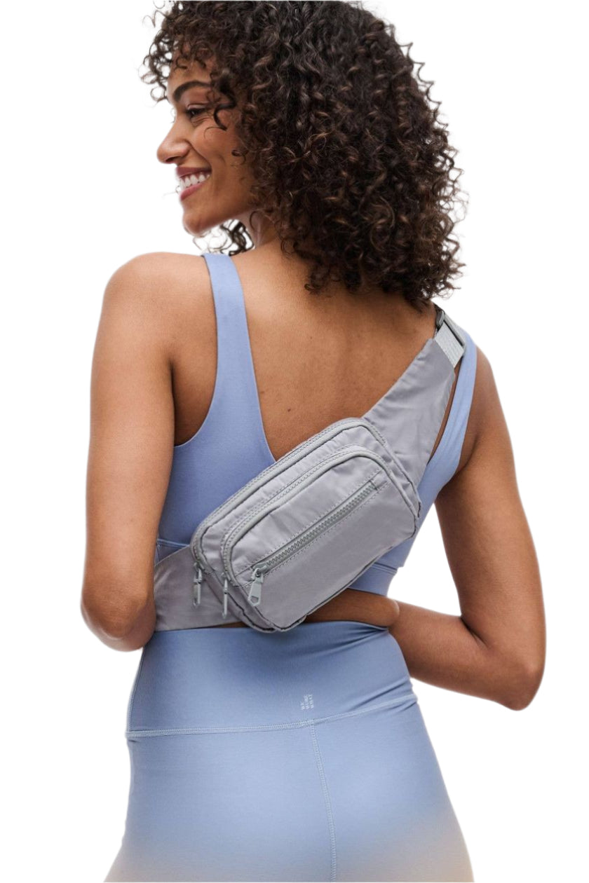 Hip Hugger Belt Bag - Grey - Front - Ella Where She Shops
