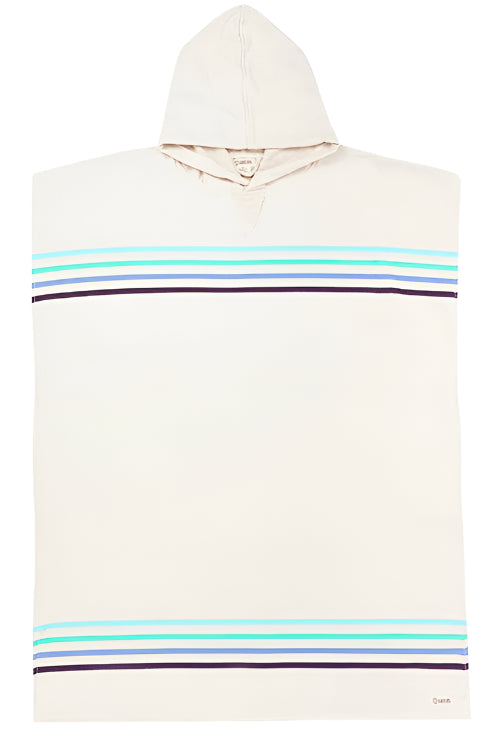 Hooded Poncho - Aqua - Ella Where She Shops