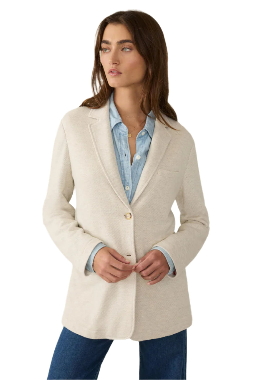 Inlet Knit Blazer Front - Ella Where She Shops