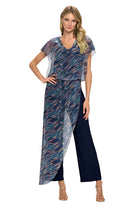 Jumpsuit with Chiffon Overlay - Rainbow - Ella Where She Shops