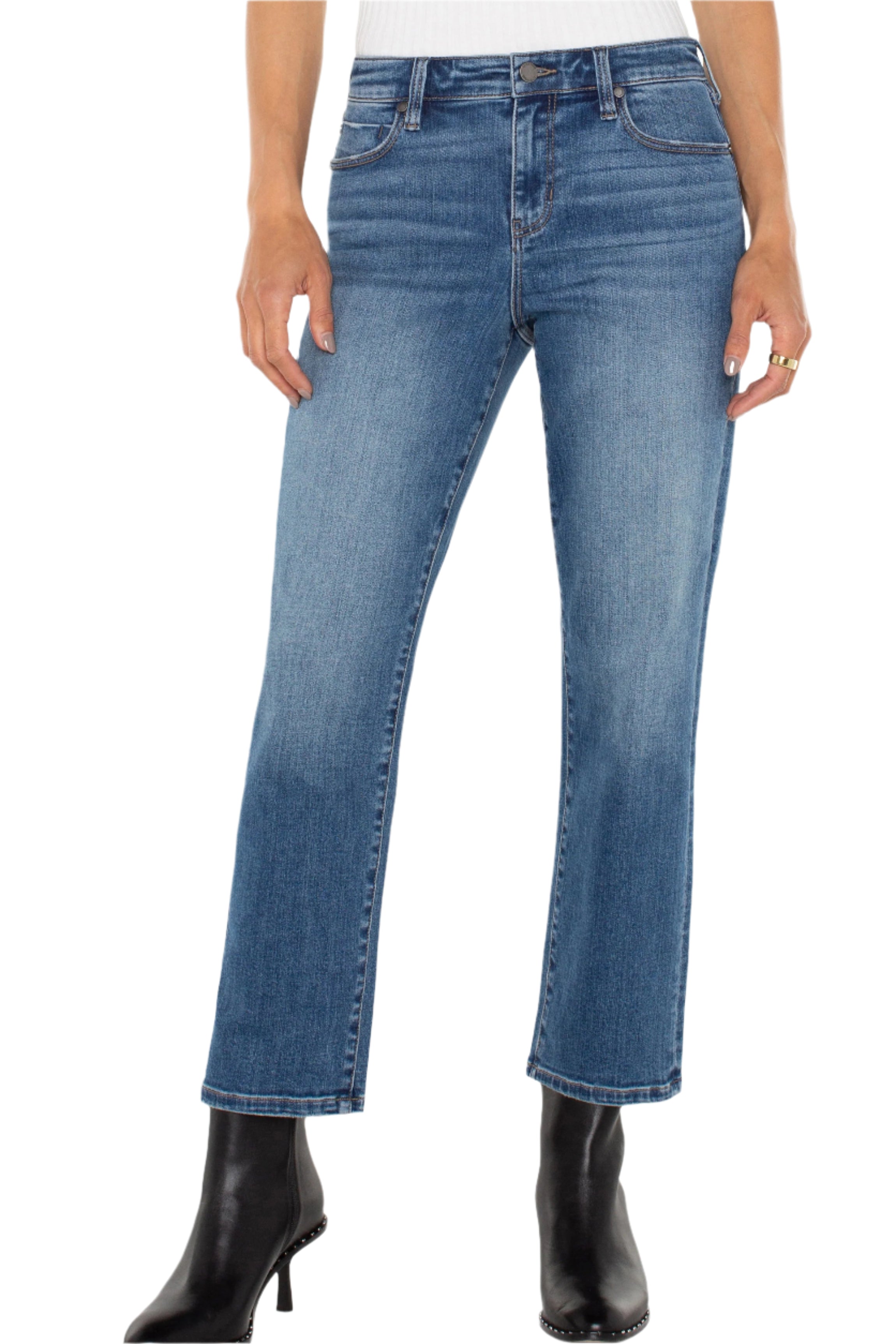 Kennedy Crop Straight Jean – Front – Ella Where She Shops