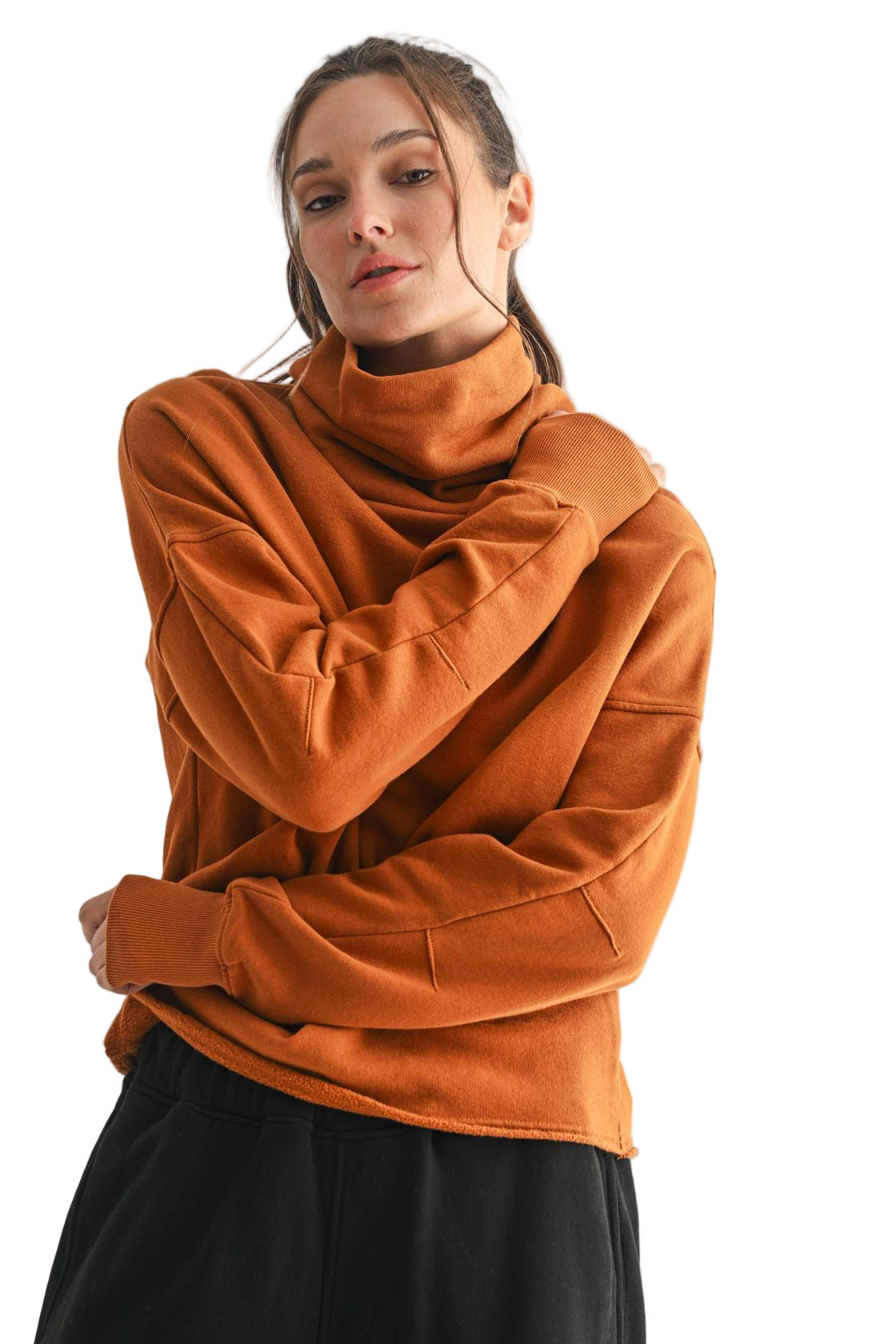 Lounge Layer Turtleneck – Front – Ella Where She Shops