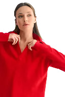 Malibu Vintage Henley Top – Red Front – Ella Where She Shops