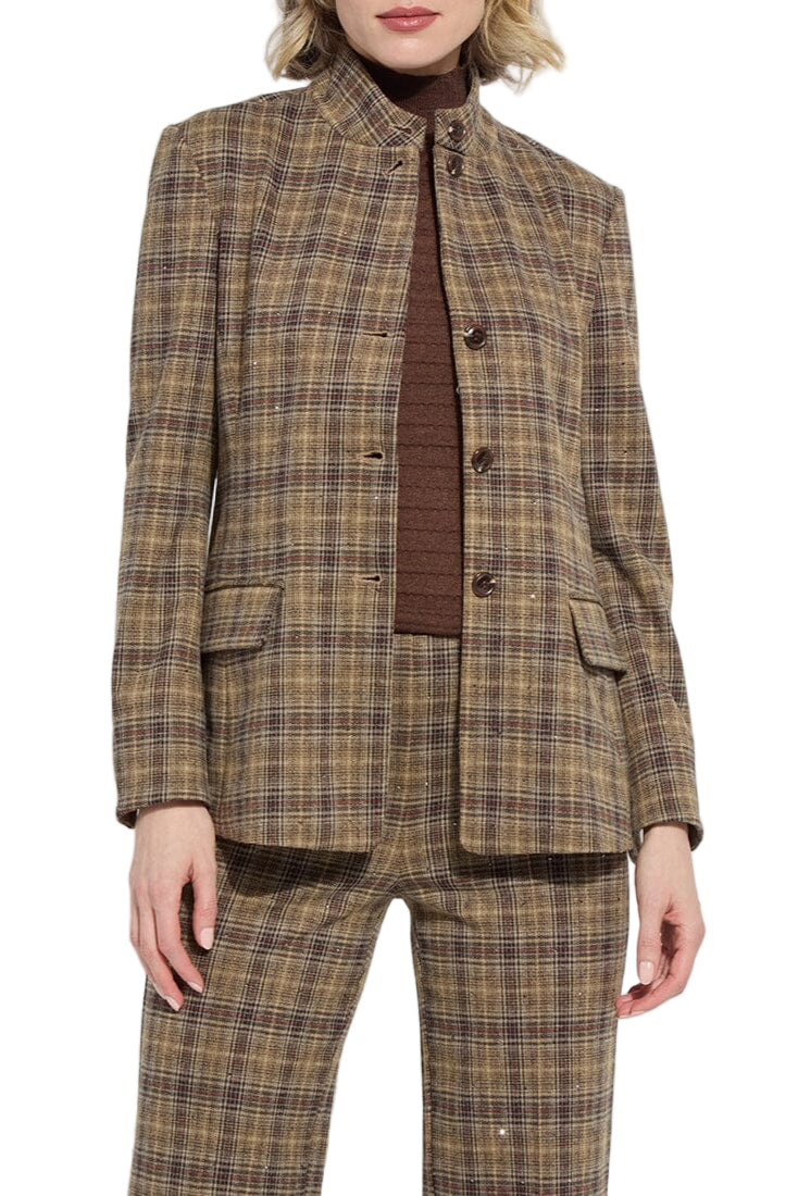 Marceline Convertible Collar Blazer – Front – Ella Where She Shops