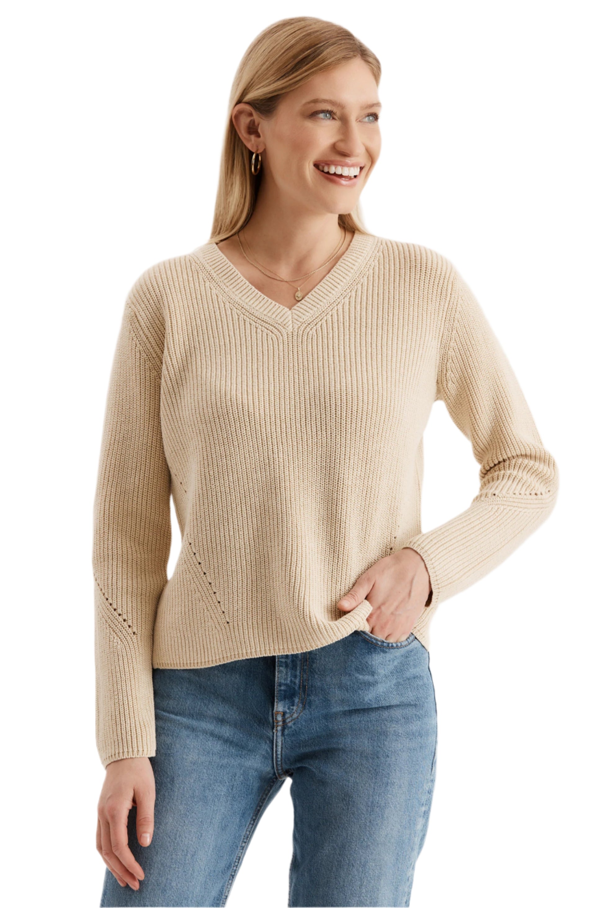 Mineral Wash V Neck Sweater – Beechwood – Ella Where She Shops
