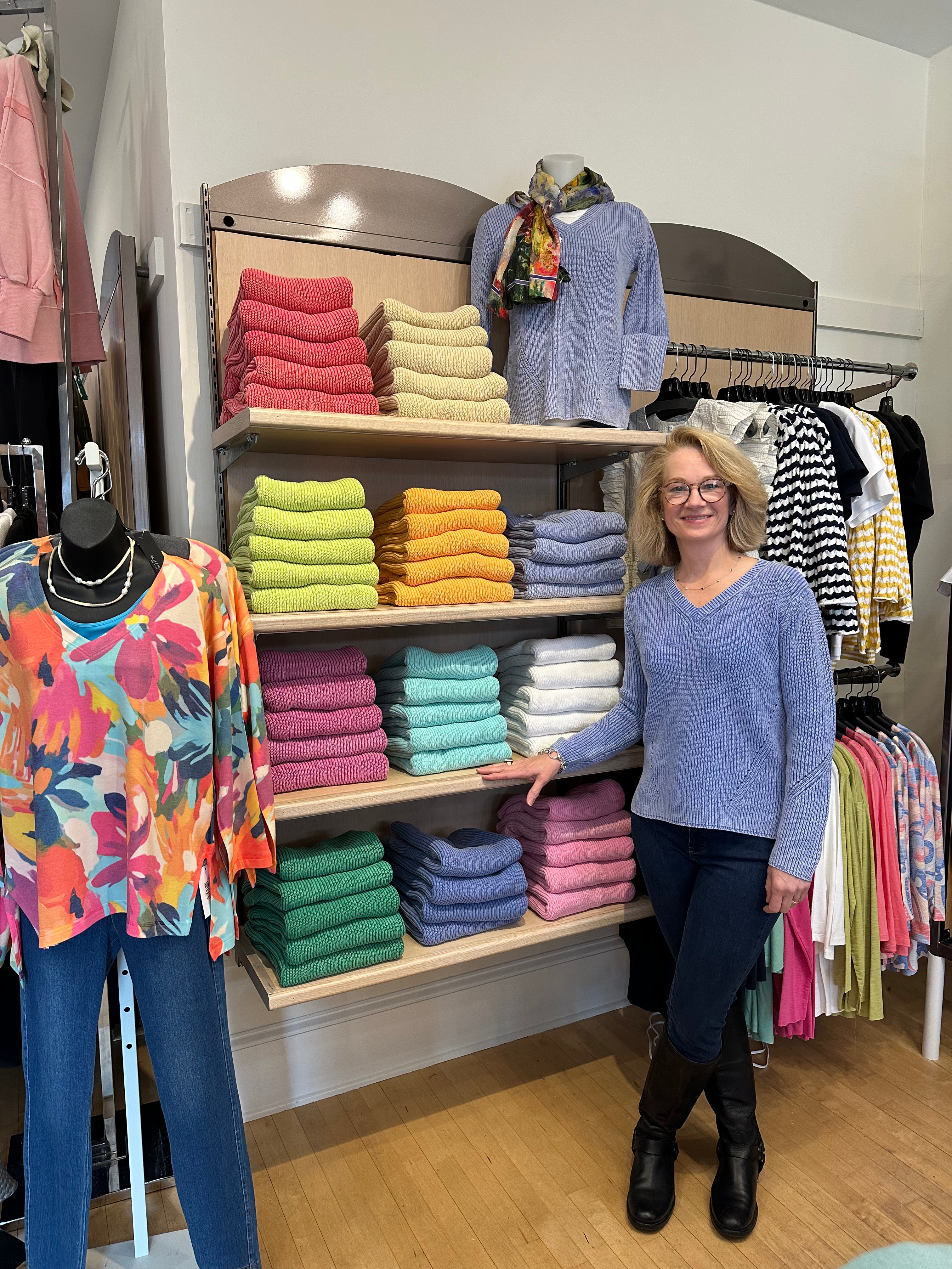 Mineral Wash V Neck Sweater – Ella Where She Shops