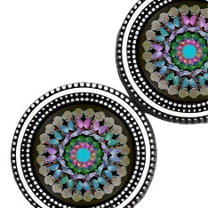 Multi Mandala Mandala Magnet Button Pin Set - Ella Where She Shops