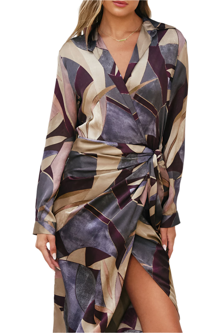 Notable Sensation Midi Shirt Wrap Dress – Up Close – Ella Where She Shops
