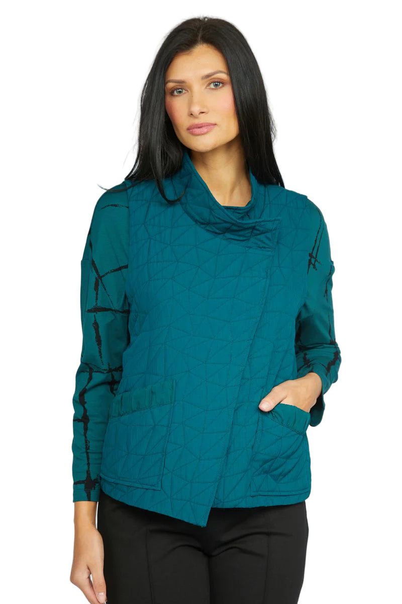 Olivia Kaleidoscope Quilt Vest – Front – Ella Where She Shops