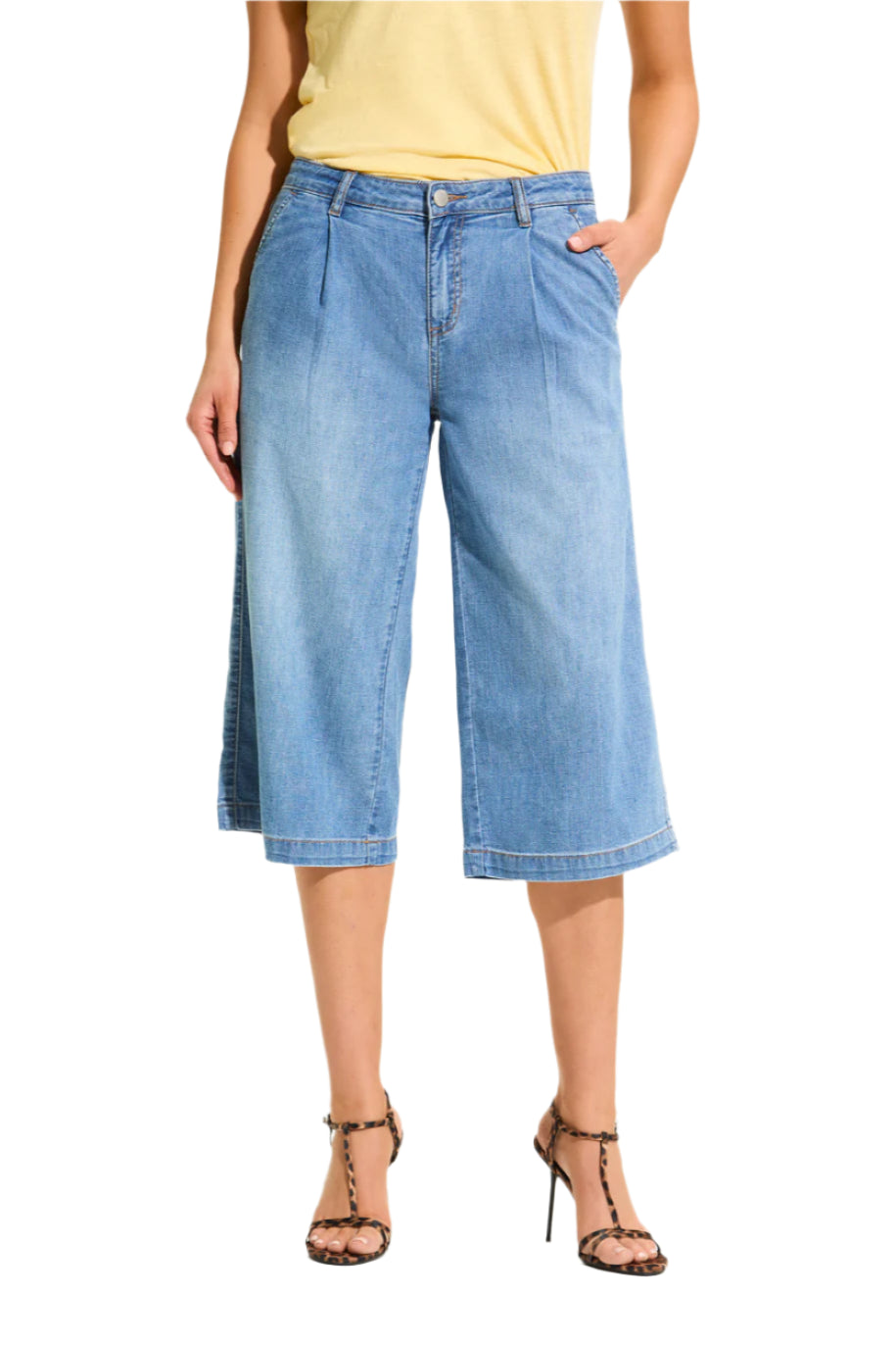 Olivia Wide Capri Jean – Front – Ella Where She Shops