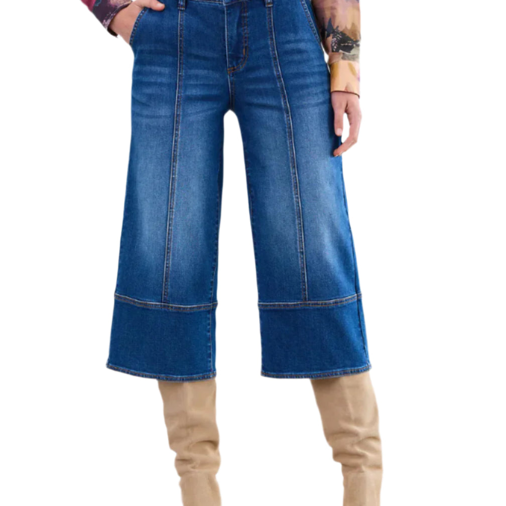 Olivia Wide Gaucho Jean – Front – Ella Where She Shops