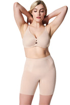 OnCore Mid-Thigh Short - Soft Nude Front - Ella Where She Shops
