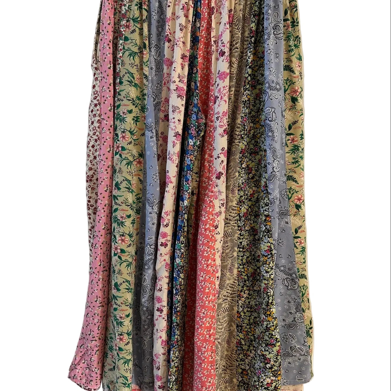 Patchwork Palazzo Pants yellow mix ella where she shops