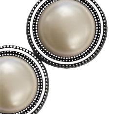 Pearl Cream Low Dome Magnet Button Pin Set - Ella Where She Shops