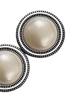 Pearl Cream Low Dome Magnet Button Pin Set - Ella Where She Shops