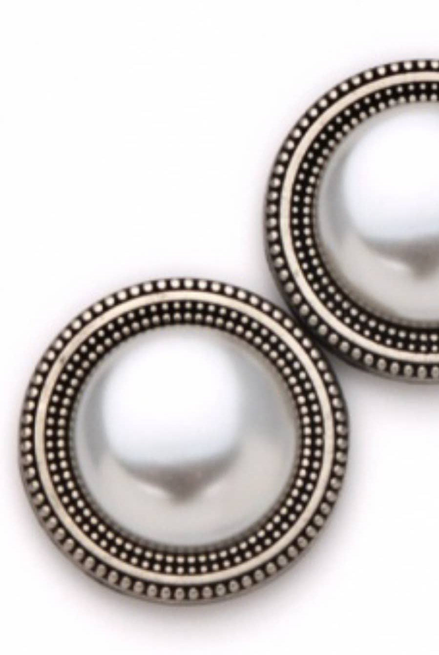 Pearl Low Dome White Magnet Button Pin Set - Ella Where She Shops
