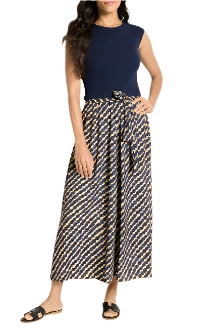 Pebble Dream Mixed Media Dress – Front – Ella Where She Shops