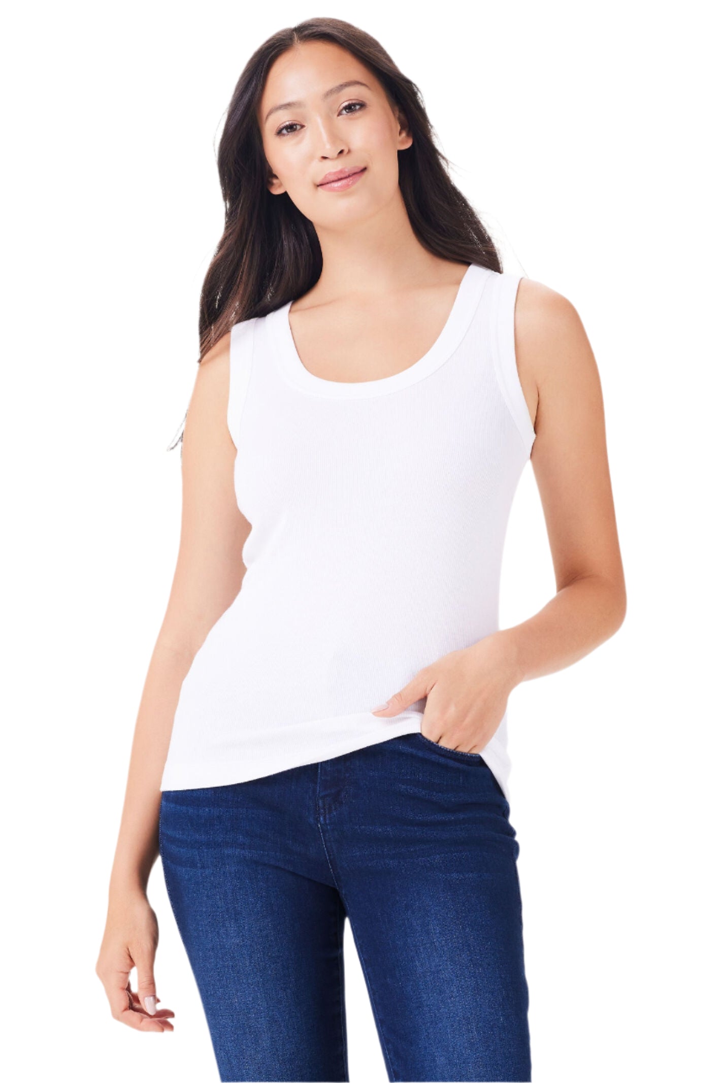 Perfect Knit Rib Scoop Tank - Ella Where She Shops