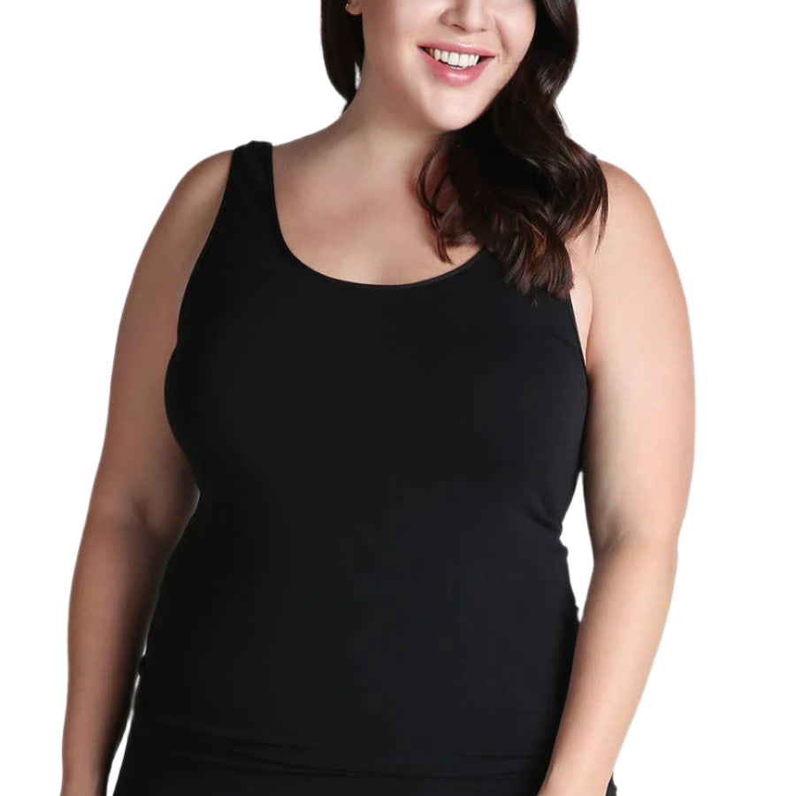 Plus Size Tank Top Jersey – Black – Ella Where She Shops
