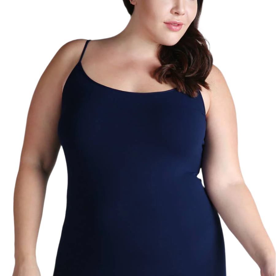 Plus Size Tank Top Jersey – Navy – Ella Where She Shops