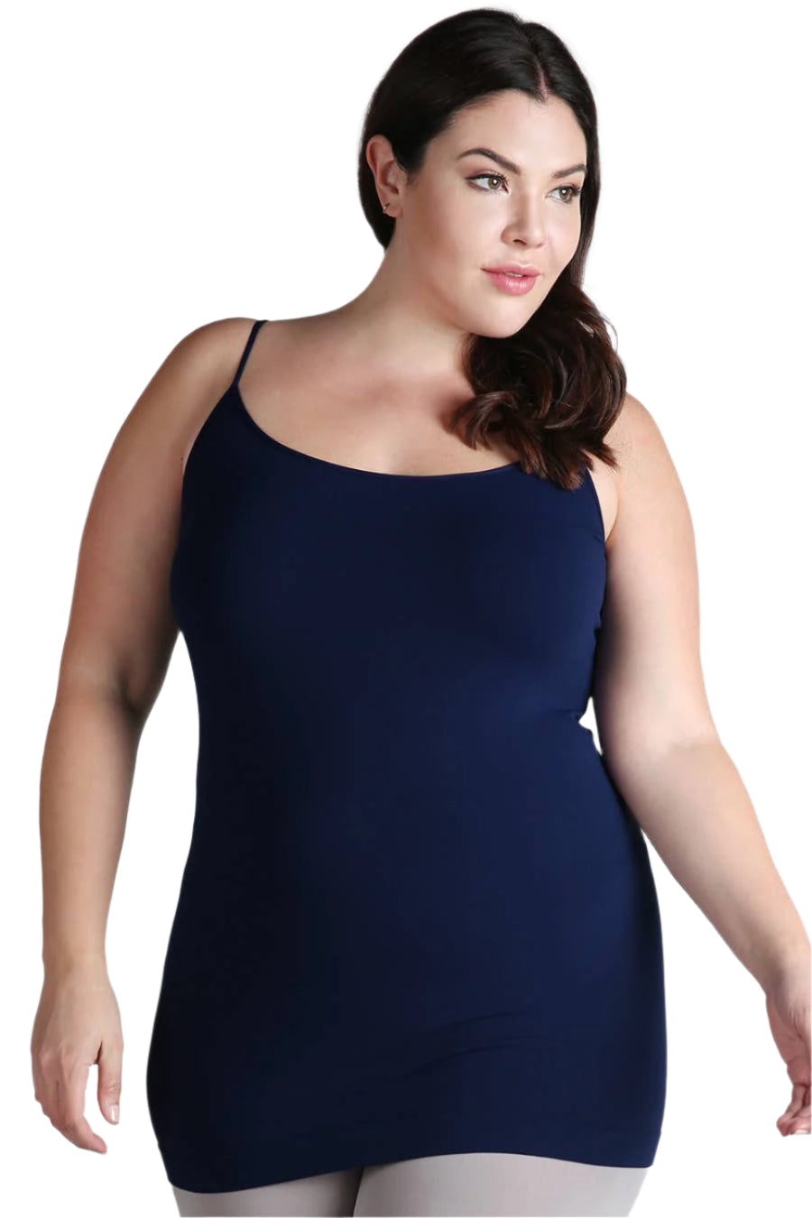 Plus Size Tank Top Jersey – Navy – Ella Where She Shops