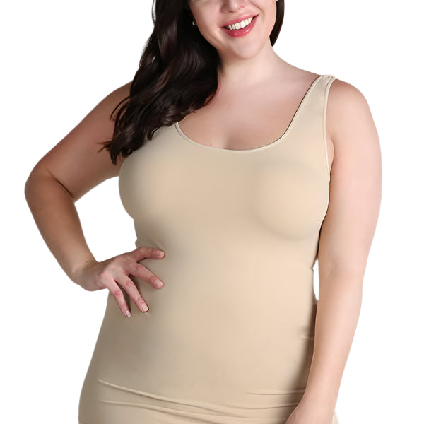 Plus Size Tank Top Jersey – Stone – Ella Where She Shops