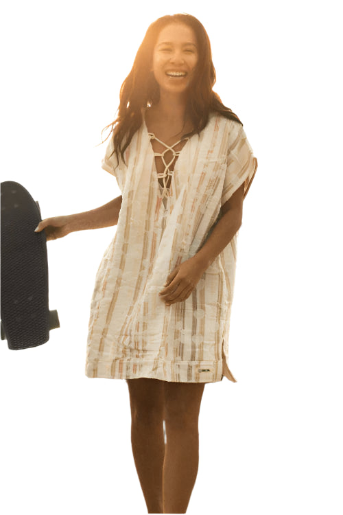 Poncho - Daisy Stripe - Ella Where She Shops