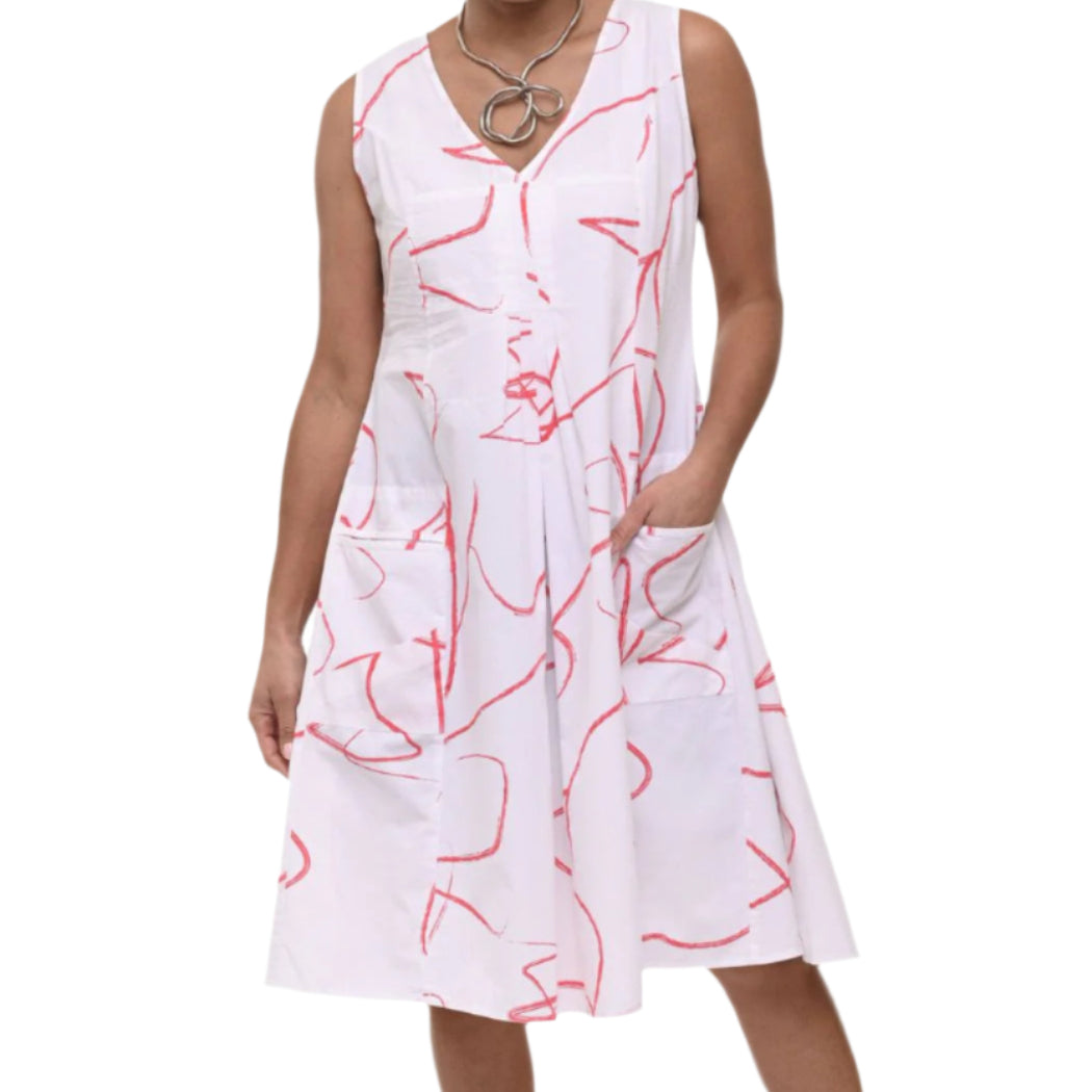 Poppie Dress – Hibiscus Ribbon Front – Ella Where She Shops