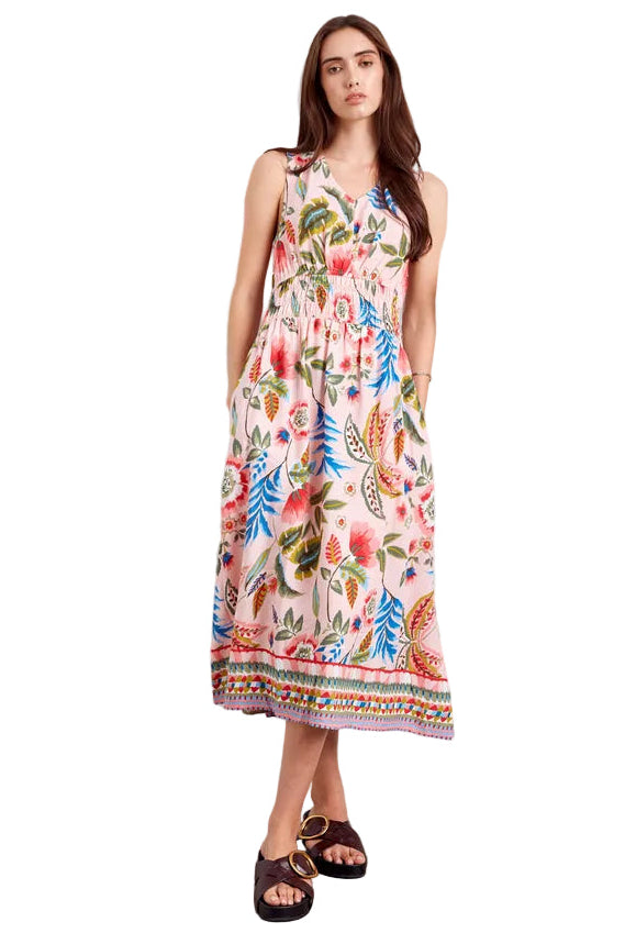 Printed Viscose Dress gardenia ella where she shops
