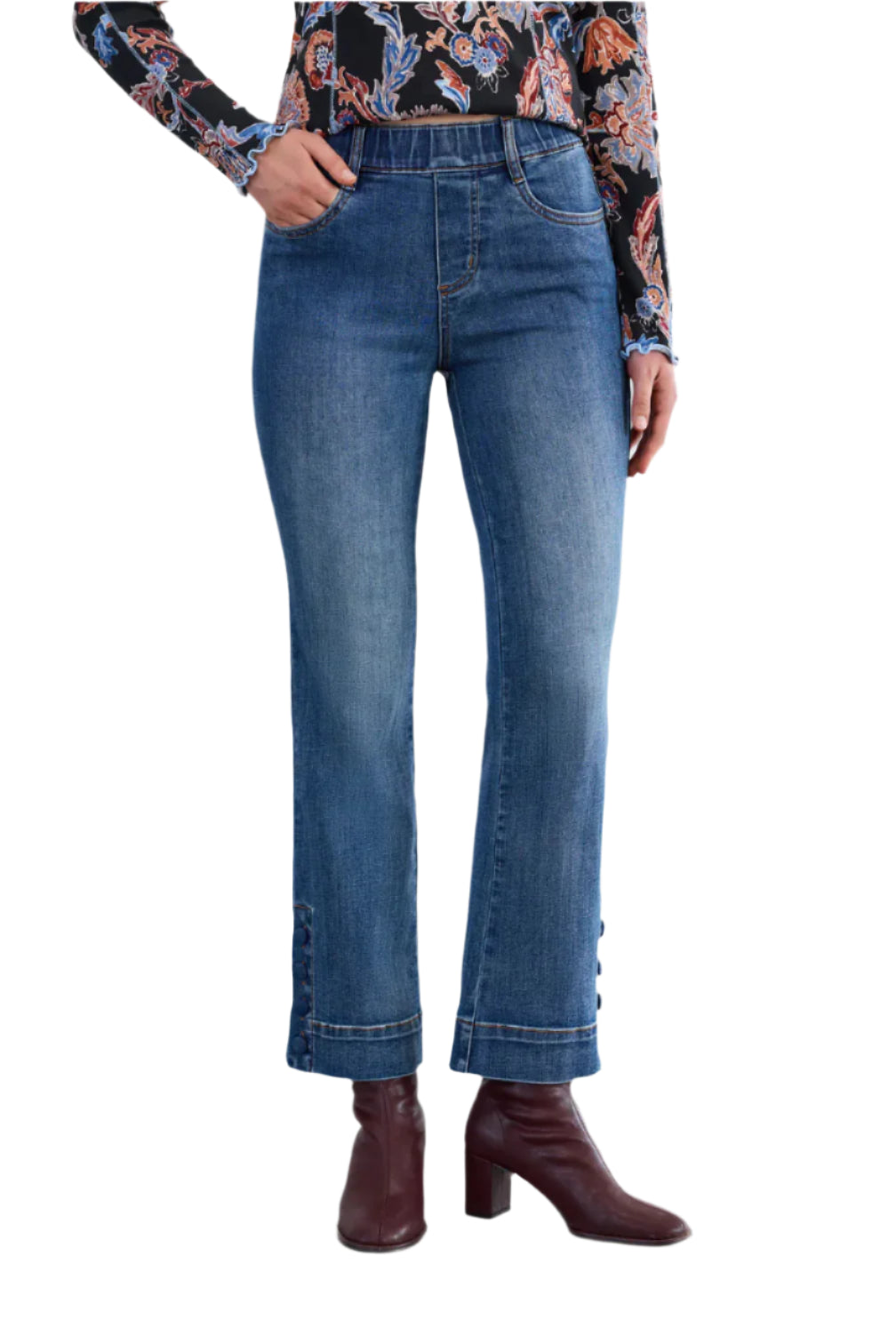 Pull-On Boot Ankle Jean – Front – Ella Where She Shops