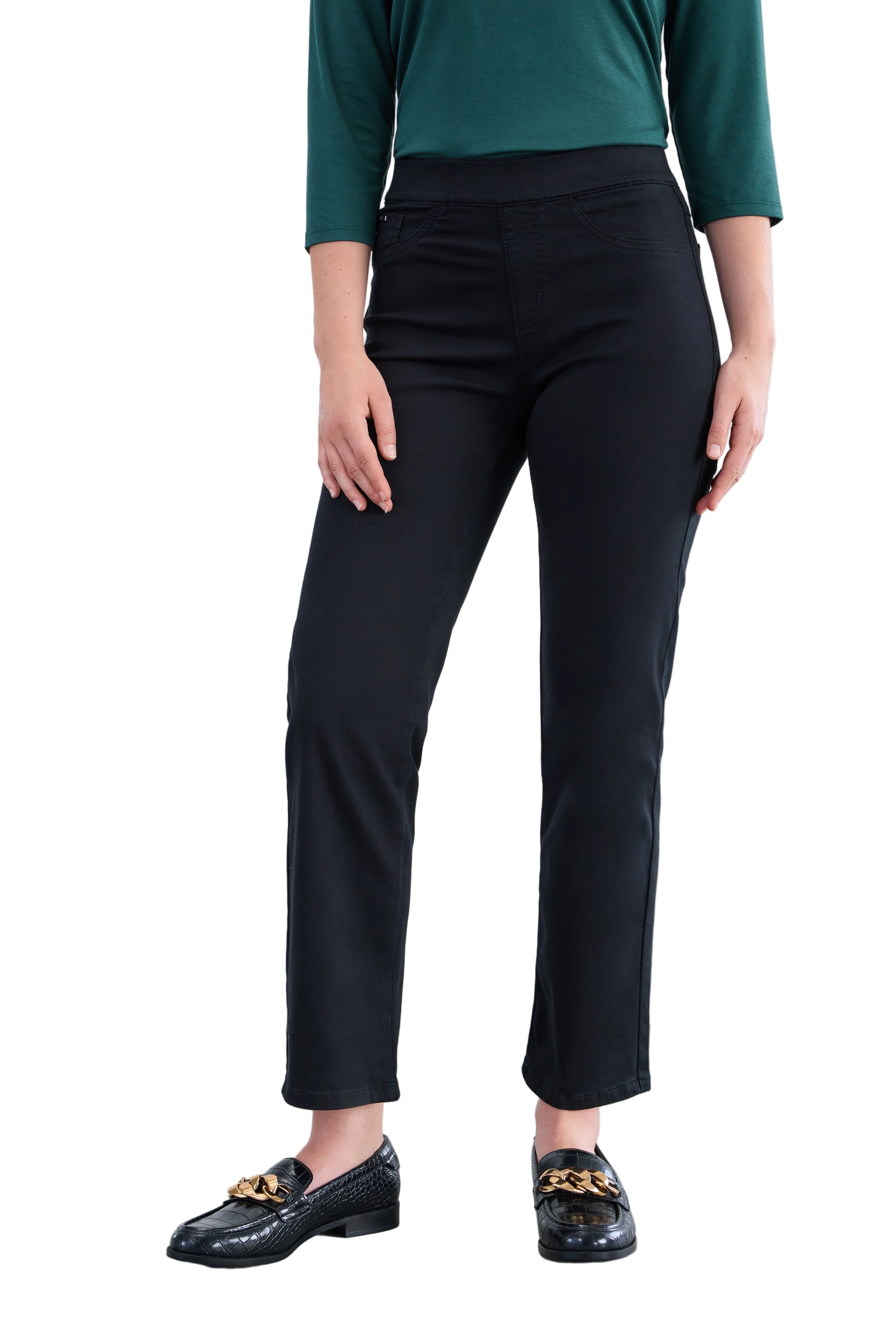 Pull-On Straight Ankle – Black – Ella Where She Shops