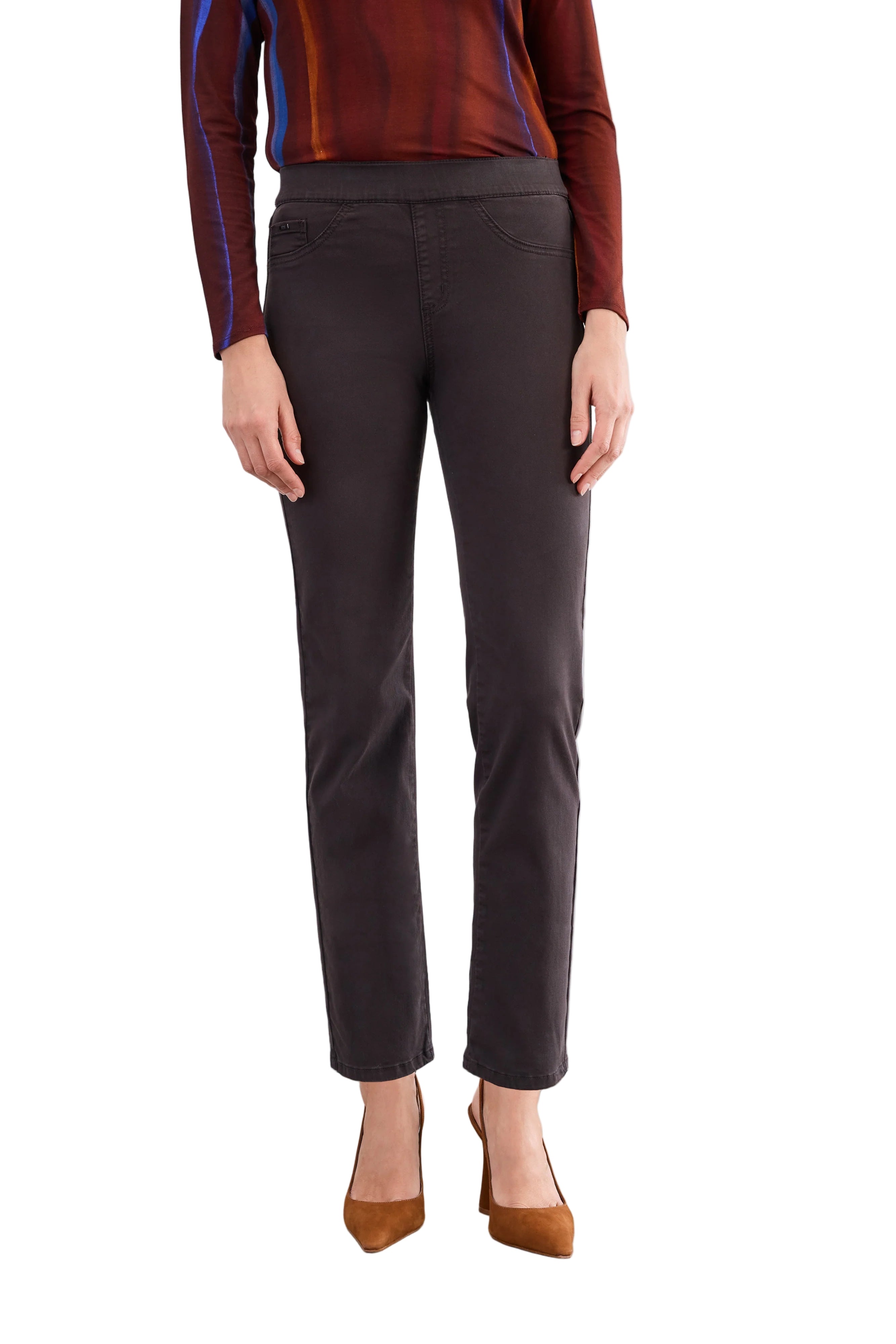 Pull-On Straight Ankle – Brown – Ella Where She Shops