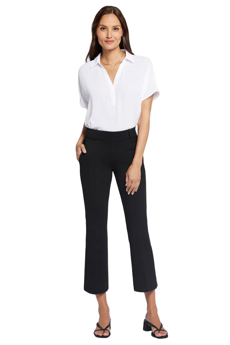 Pull On Flare Ankle Trouser - Front - Ella Where She Shops