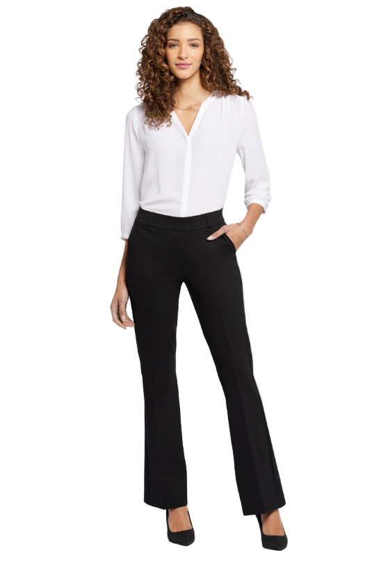 Pull On Flare Leg Trouser - Front - Ella Where She Shops