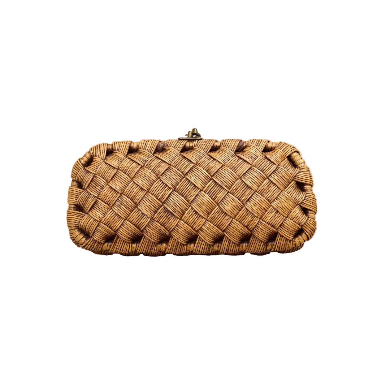 Rattan Wide Weave Clutch ella where she shops