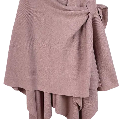 Ruana With Shoulder Strap Dark Pink ella where she shops