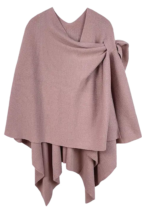 Ruana With Shoulder Strap Dark Pink ella where she shops