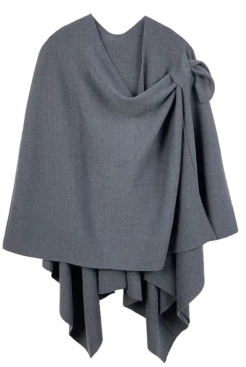 Ruana With Shoulder Strap charcoal ella where she shops