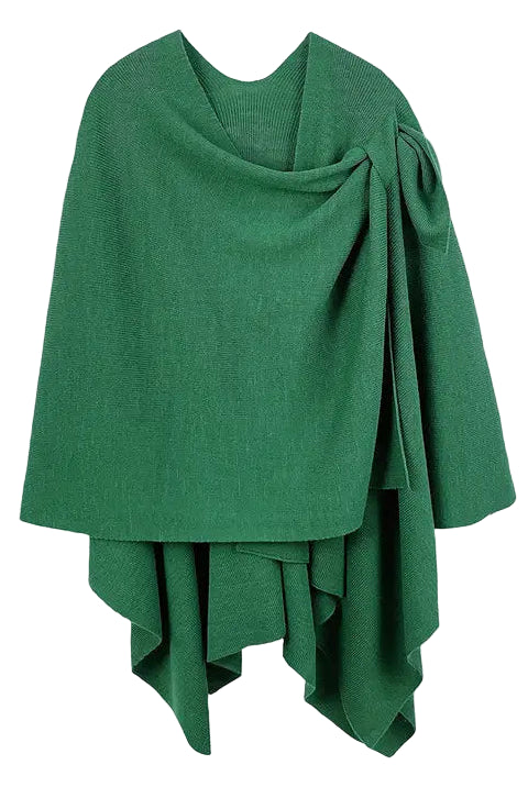 Ruana With Shoulder Strap green ella where she shops