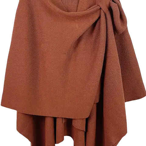 Ruana With Shoulder Strap rust ella where she shops