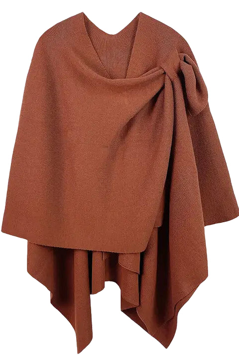 Ruana With Shoulder Strap rust ella where she shops