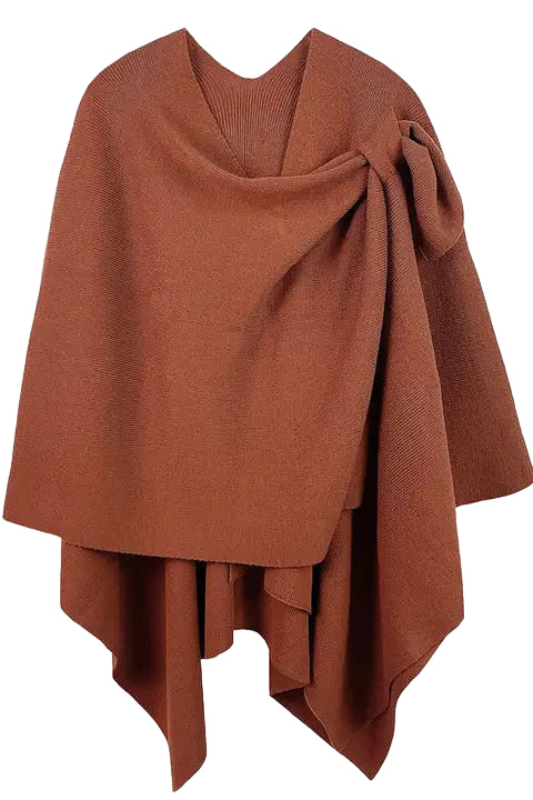 Ruana With Shoulder Strap rust ella where she shops