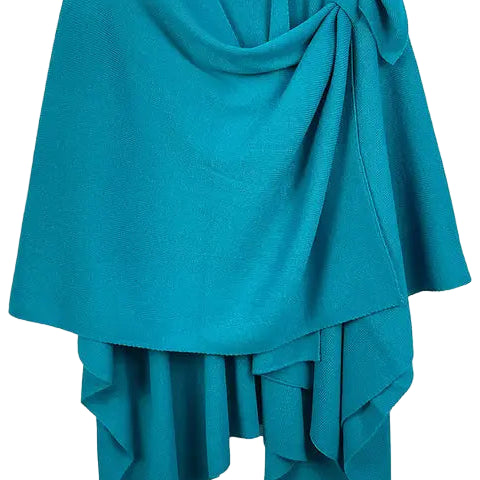 Ruana With Shoulder Strap teal ella where she shops