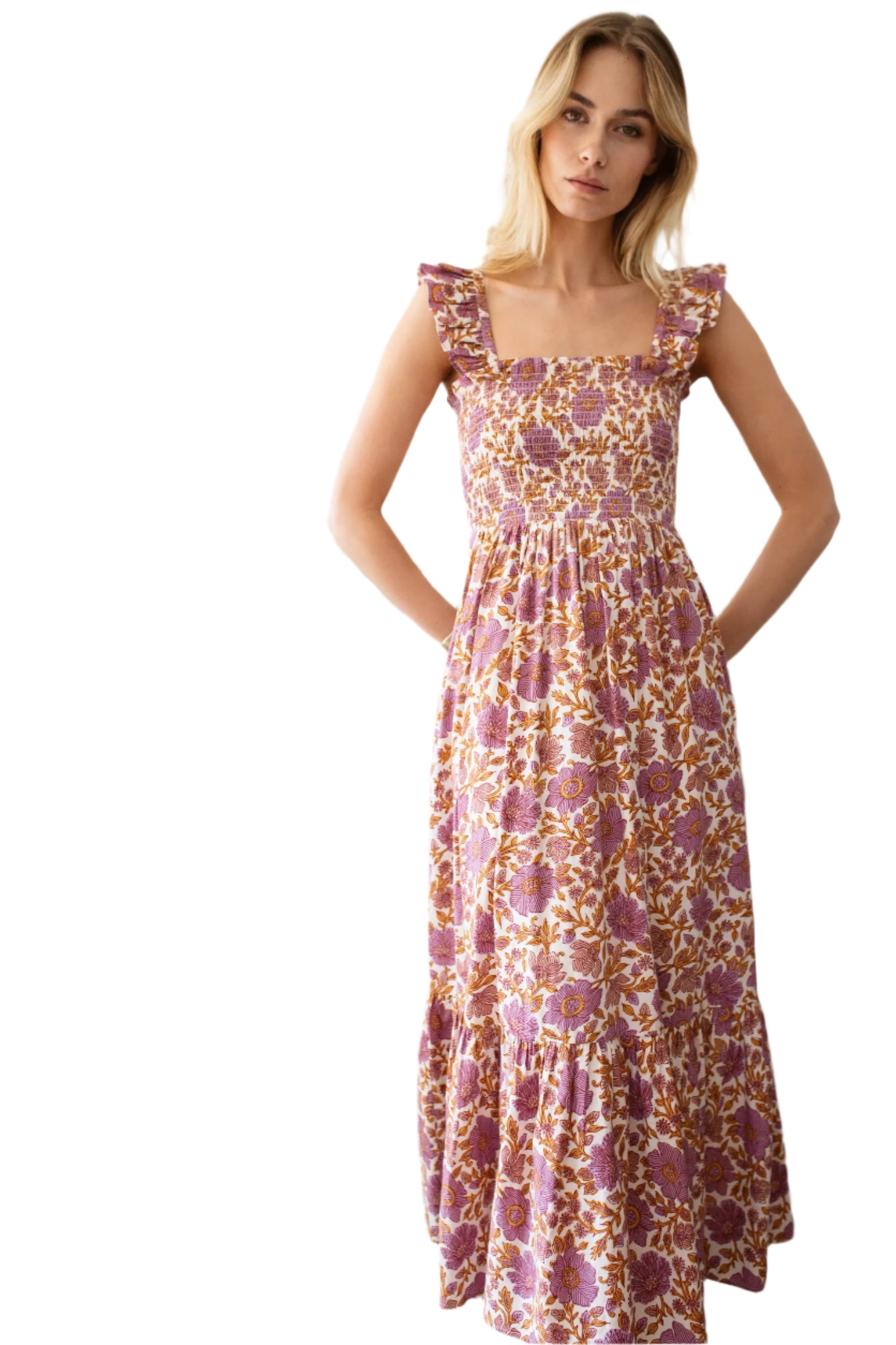 Sasco Dress – Lilac Orsay Floral – Front – Ella Where She Shops