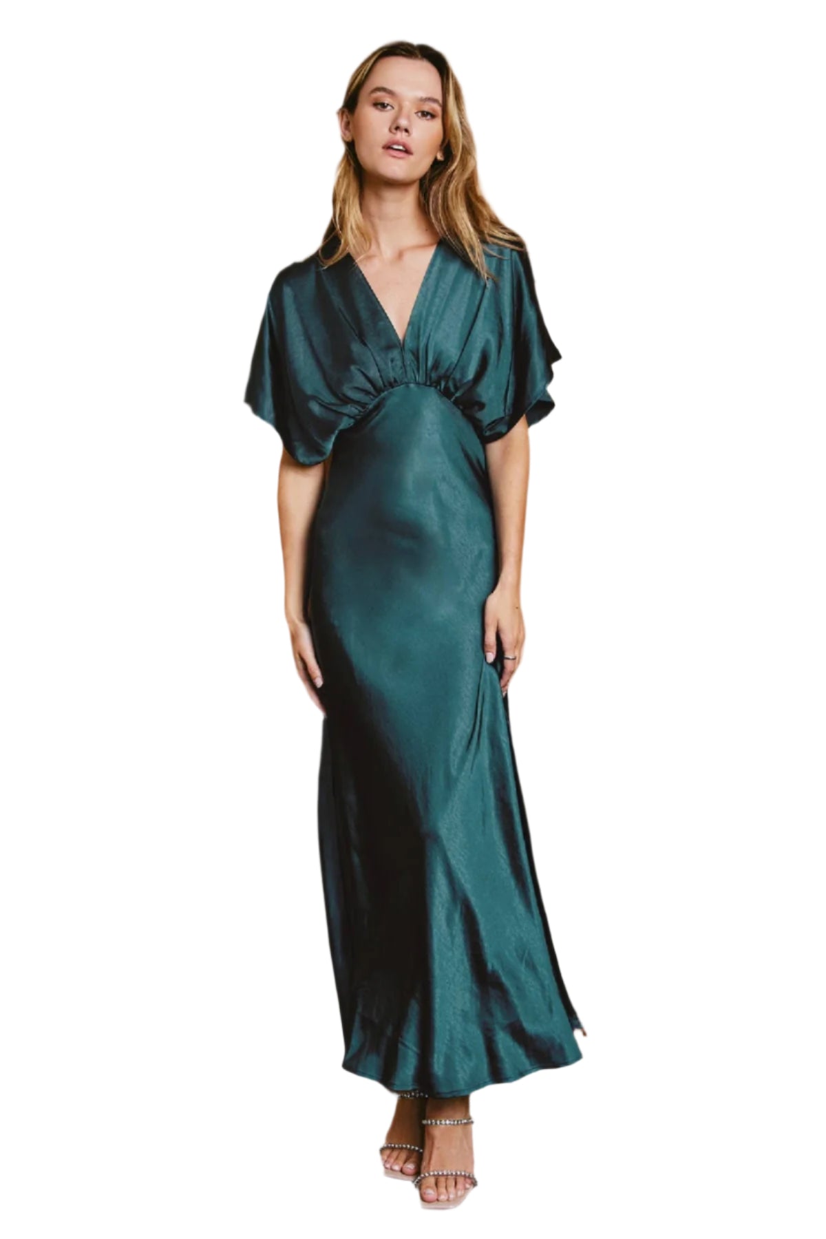 Satin Blouson Maxi Dress – Ella Where She Shops