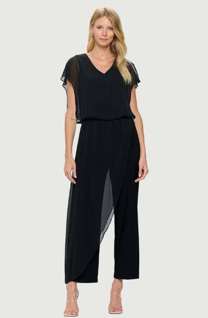 Last Tango Jumpsuit with Chiffon Overlay