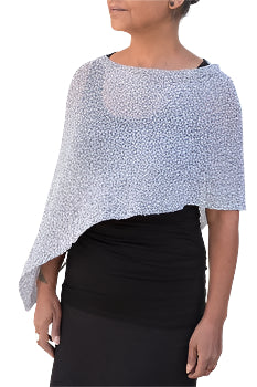 Sheer Knit Poncho/Shawl – Front – Ella Where She Shops