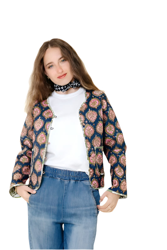 Simone Quilted Jacket - Side 1 - Ella Where She Shops