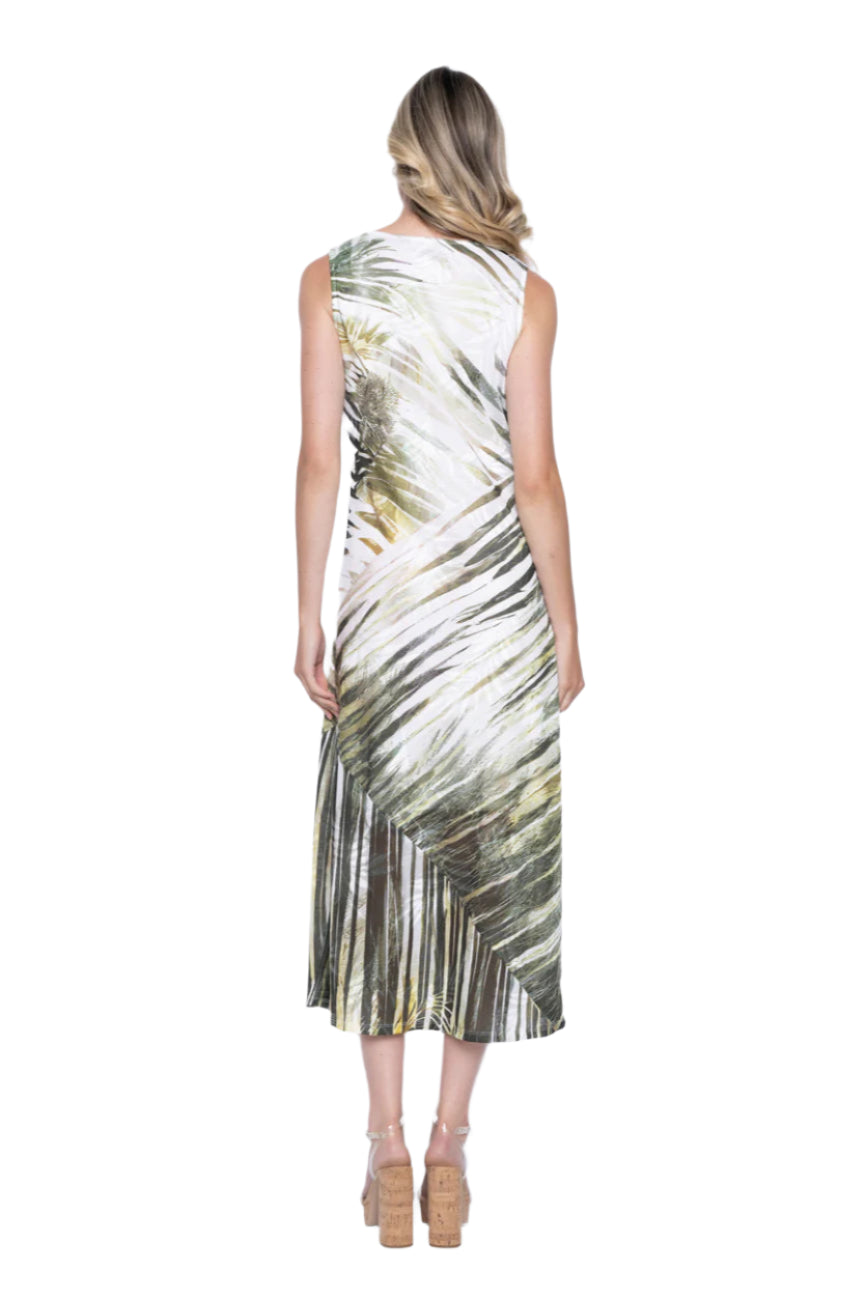 Sleeveless Printed Dress – Back – Ella Where She Shops