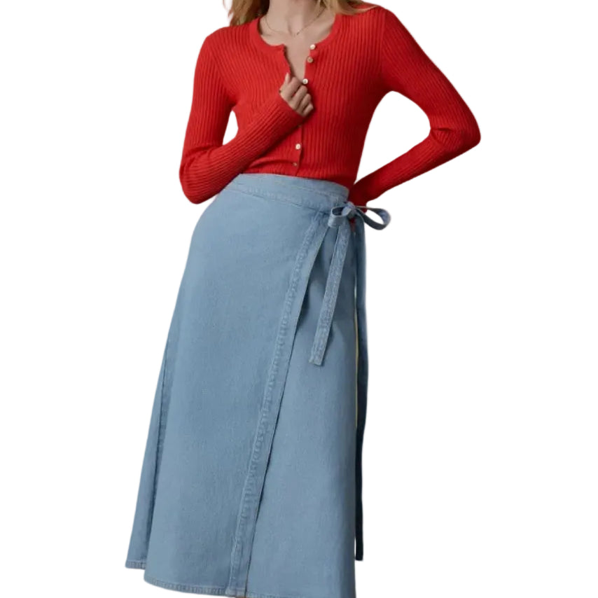 Solstice Denim Wrap Skirt Ella Where She Shops